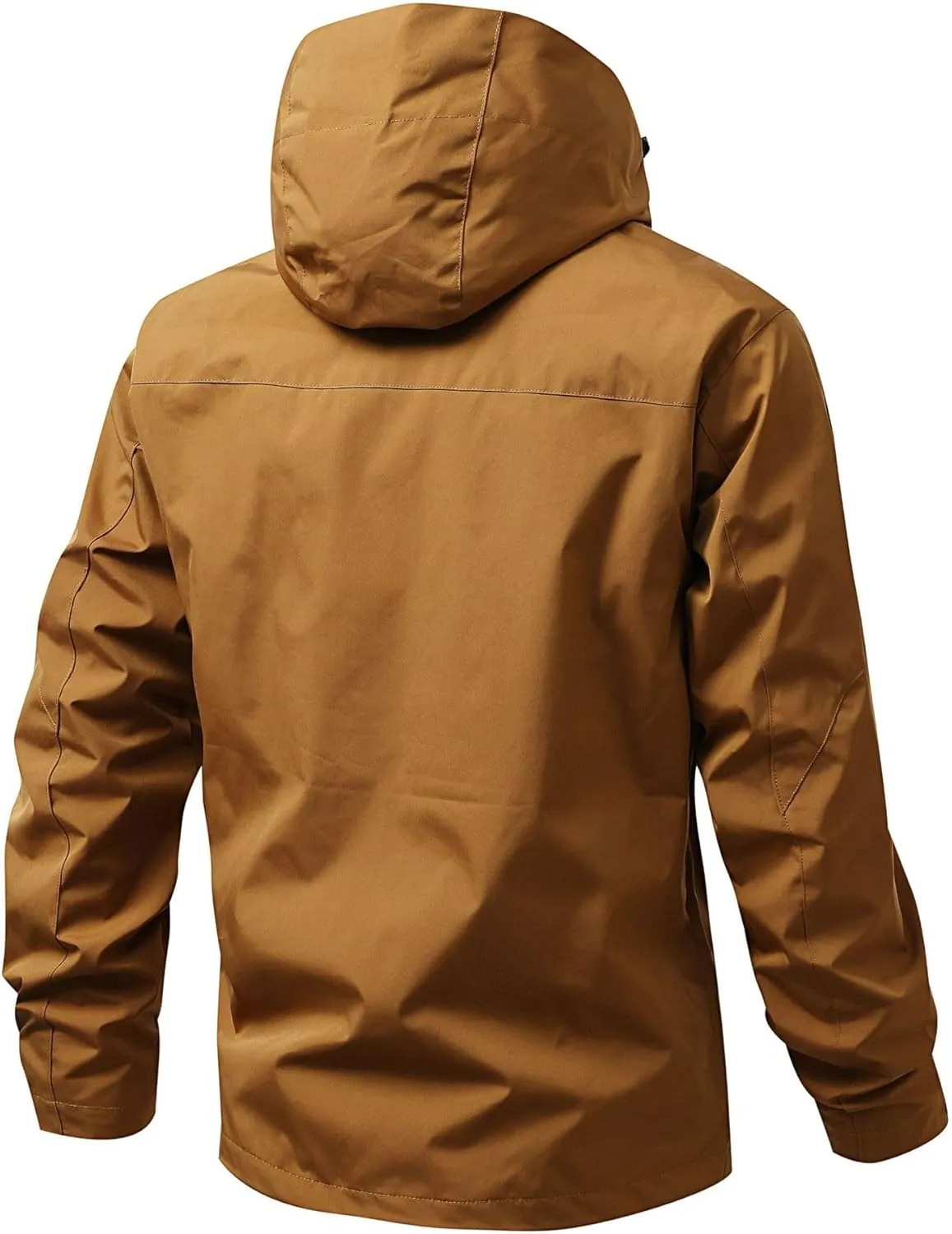 Hiking Jacket Men Waterproof Lightweight Outdoor Jacket With Zipped Pocket Windproof Hooded Windbreaker Raincoat Unisex