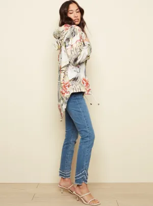 Hooded Duster With Roll Up Sleeve [Paprika-C6166]