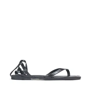 Hot Soles London Strappy Flat Sandal Black