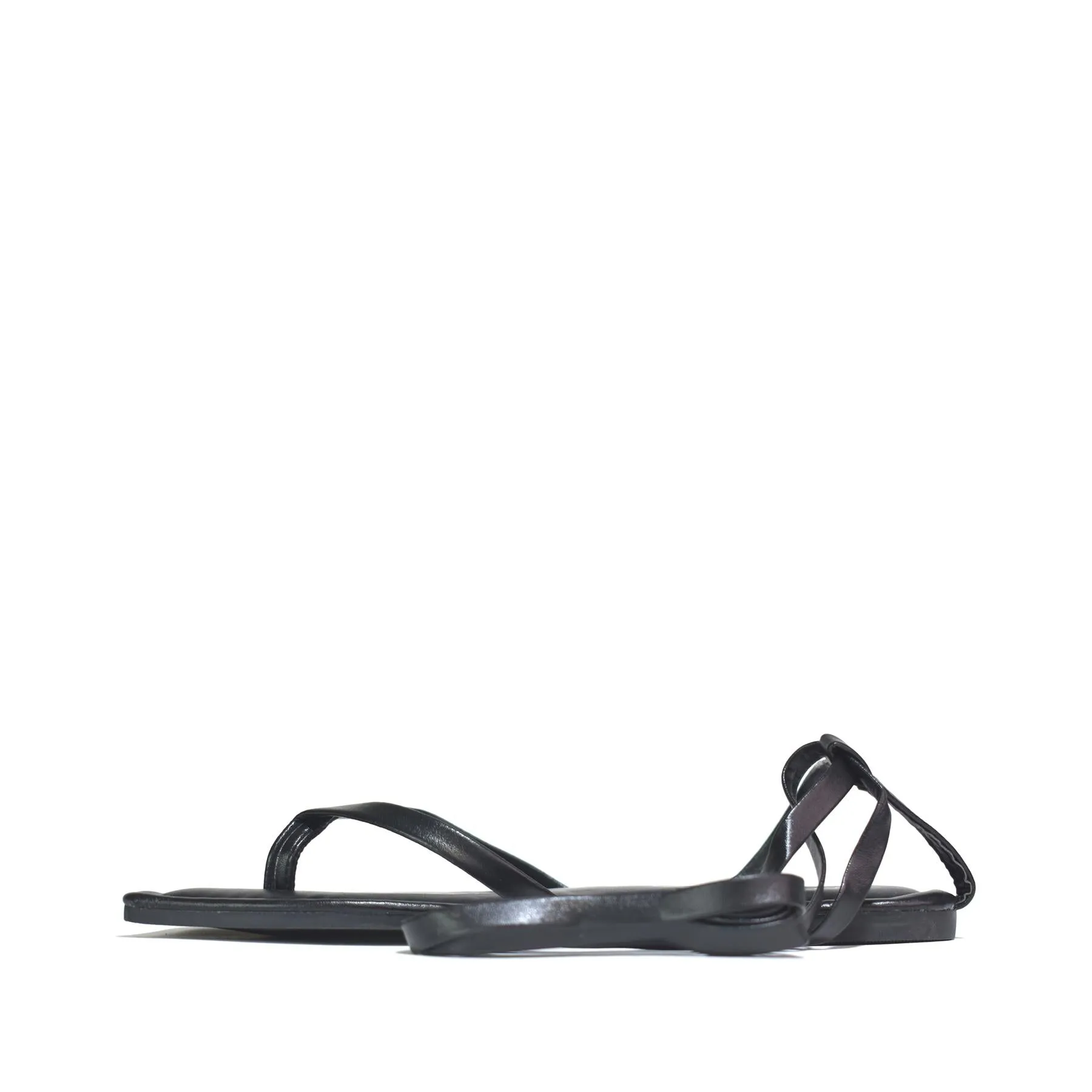 Hot Soles London Strappy Flat Sandal Black
