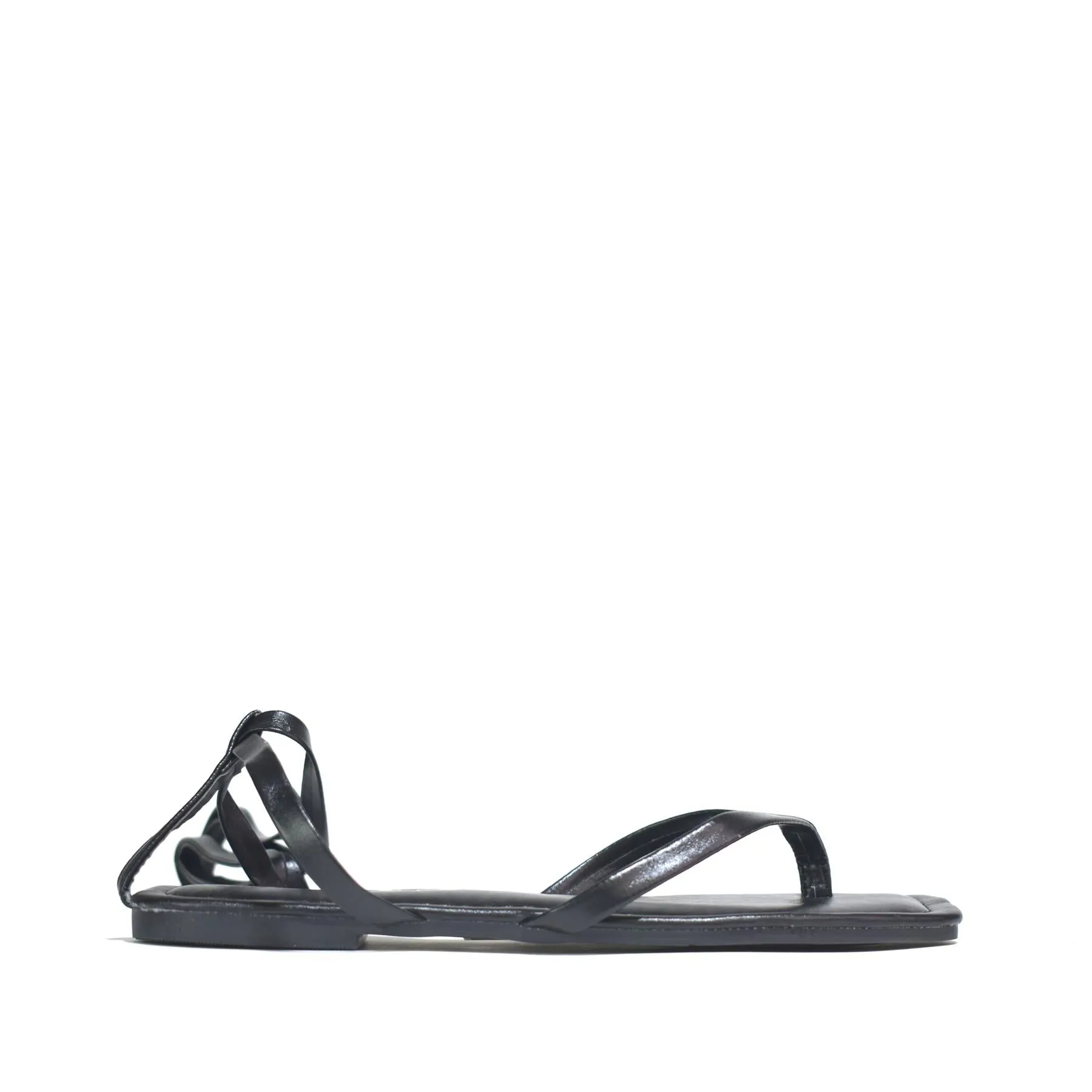 Hot Soles London Strappy Flat Sandal Black