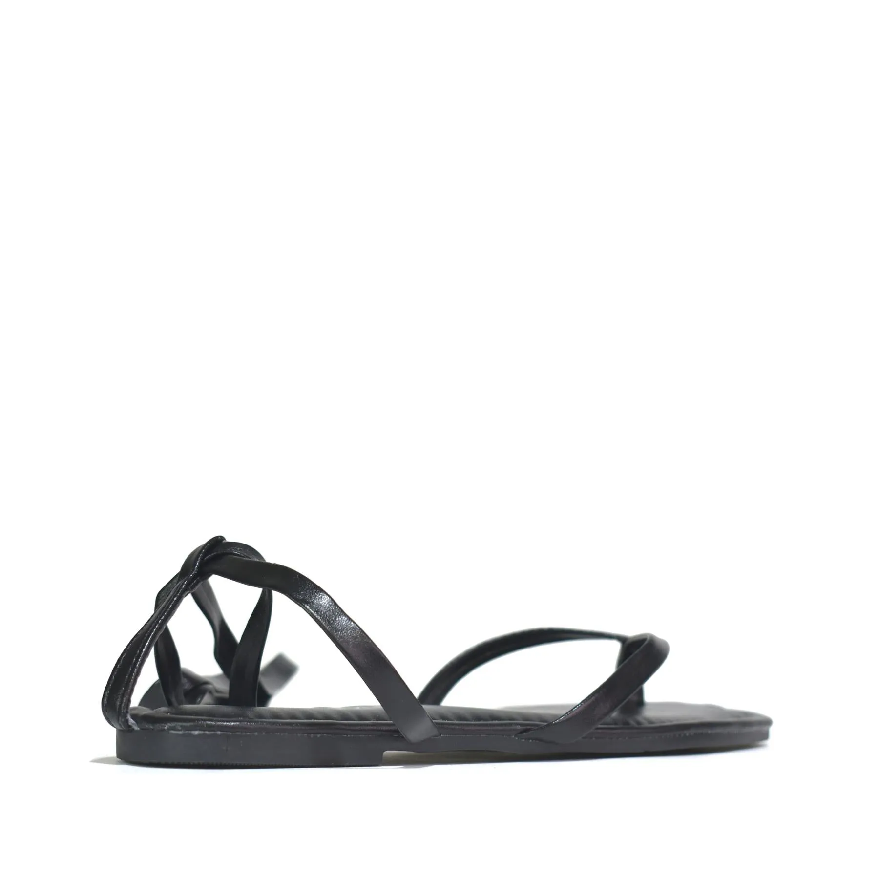 Hot Soles London Strappy Flat Sandal Black