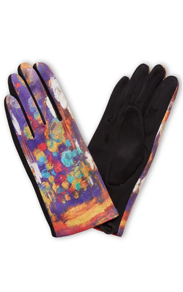 JG858 Painting Inspired Pattern Screen Touch Gloves (12prs Pack)