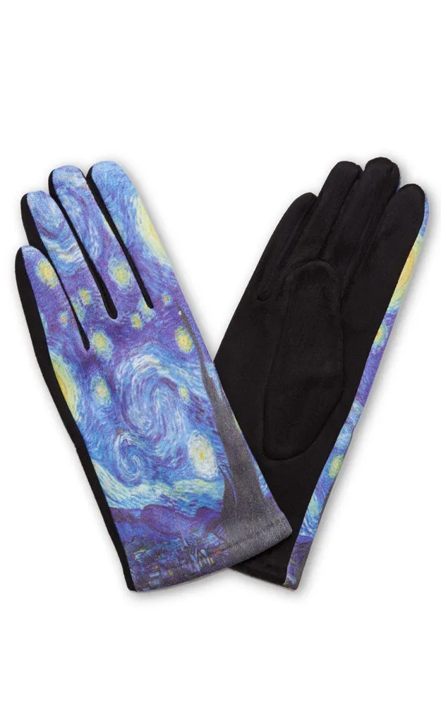 JG858 Painting Inspired Pattern Screen Touch Gloves (12prs Pack)