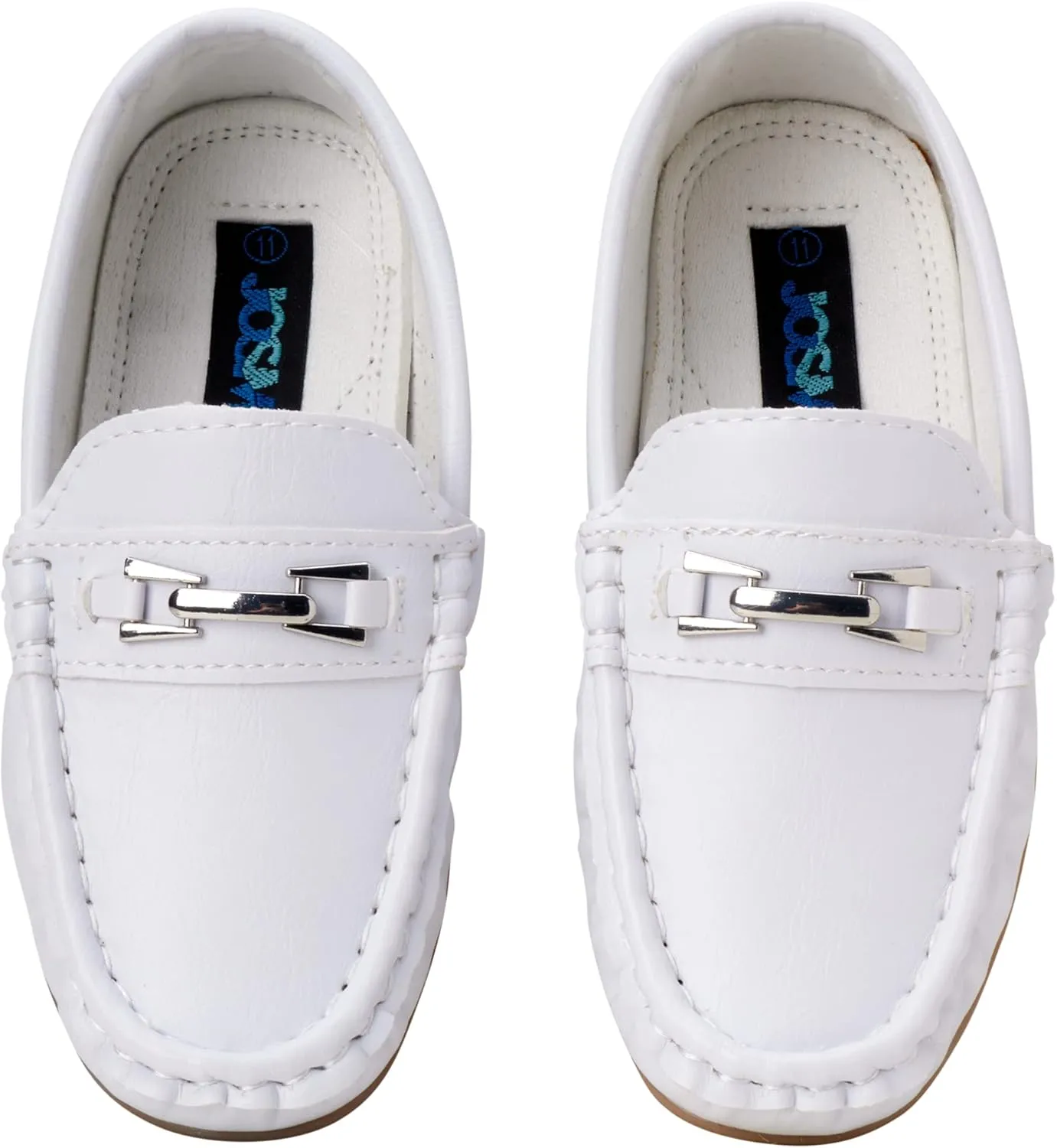 Josmo Boys?? Shoes ?C Casual Leatherette Moccasin Driving Loafers (Size: 5T-5 Big Kid)