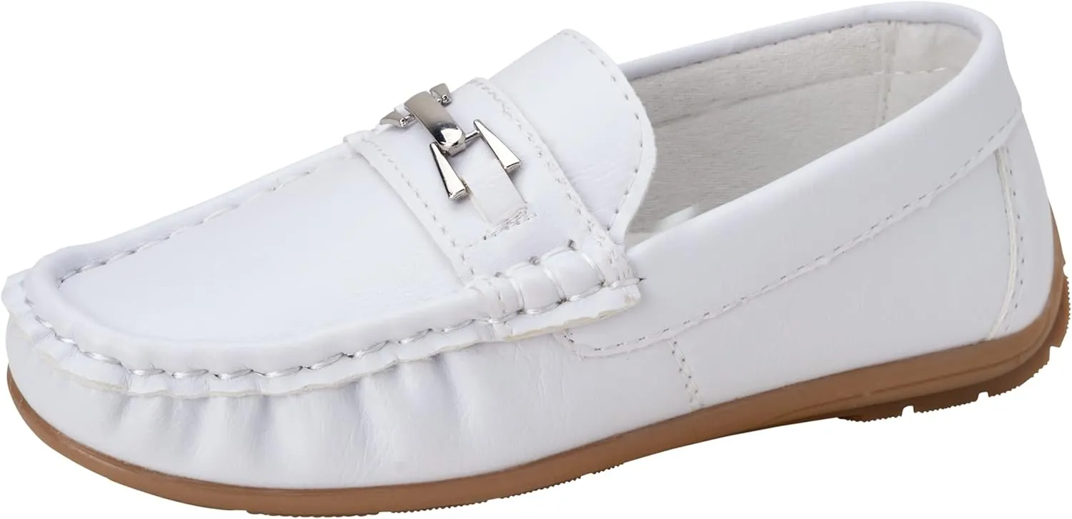 Josmo Boys?? Shoes ?C Casual Leatherette Moccasin Driving Loafers (Size: 5T-5 Big Kid)