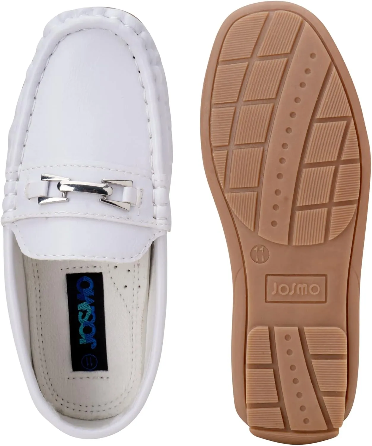 Josmo Boys?? Shoes ?C Casual Leatherette Moccasin Driving Loafers (Size: 5T-5 Big Kid)