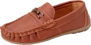 Josmo Boys?? Shoes ?C Casual Leatherette Moccasin Driving Loafers (Size: 5T-5 Big Kid)