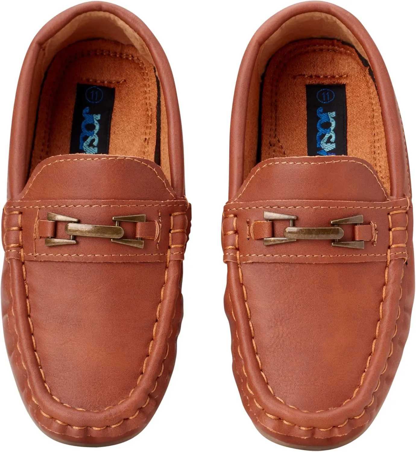 Josmo Boys?? Shoes ?C Casual Leatherette Moccasin Driving Loafers (Size: 5T-5 Big Kid)