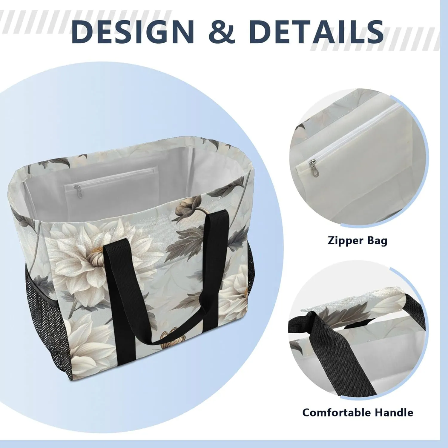 KLL Utility Bag Canvas Foldable Waterproof Laundry Tote