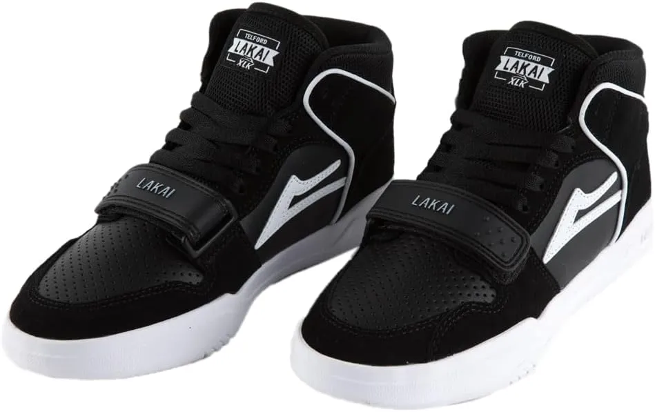 Lakai Telford Mid Men's Skateboarding Shoes, Black Suede, 6.5