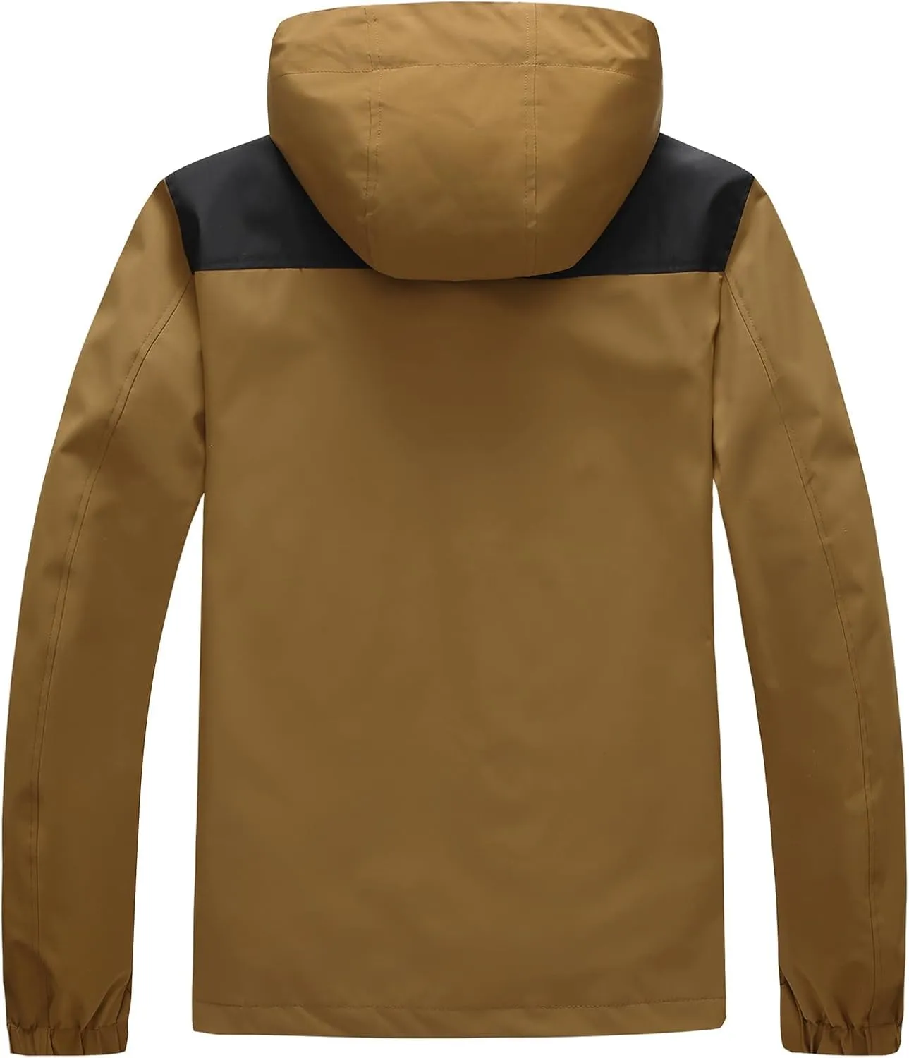 Lamgool Waterproof Jackets for Men Lightweight Rain Jacket Hooded Raincoat Zip Windbreaker for Running Hiking Travel