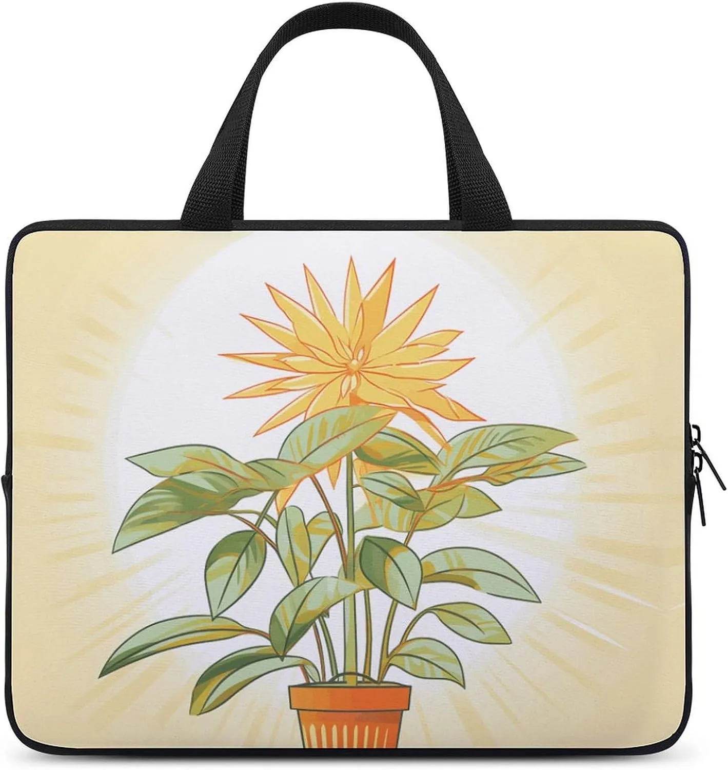 Laptop Case Sleeve Shockproof Computer Carrying Bag Light Plants Laptop Bag Tote Lightweight Notebook Case Cover Traveling Briefcase Handle Bags for Travel Business 10inch