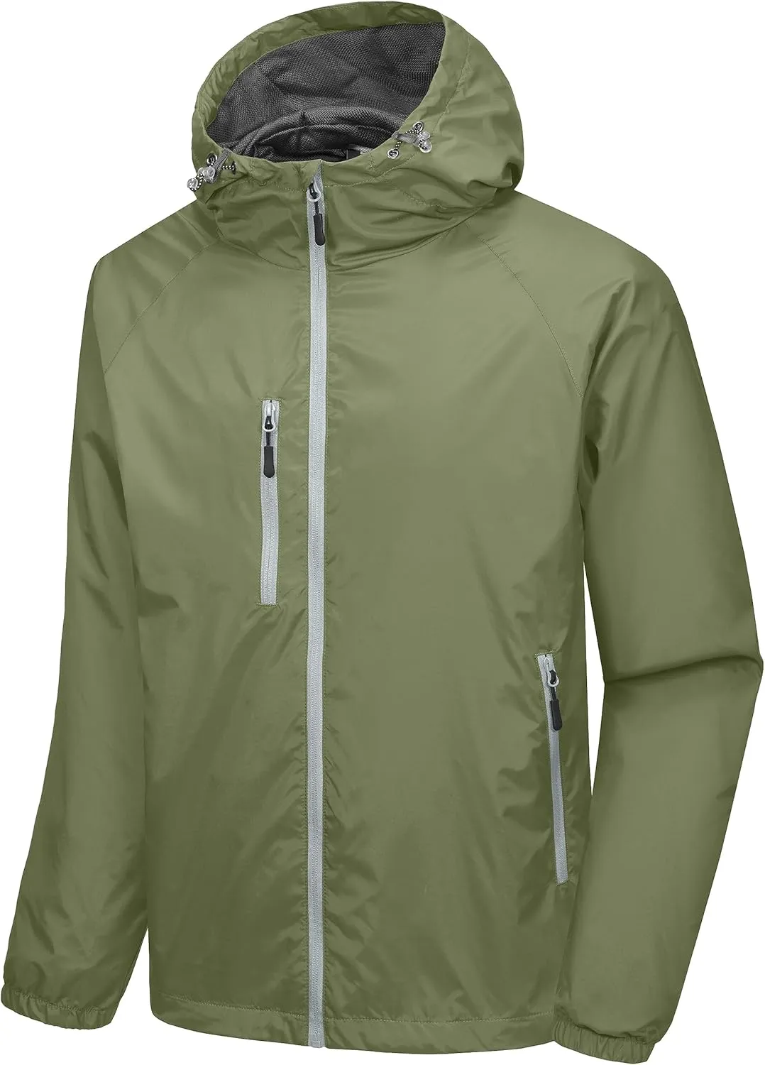 Little Donkey Andy Mens Lightweight Windbreaker Jacket Breathable Windproof Hooded Wind Coat Hiking Running Golf Travel