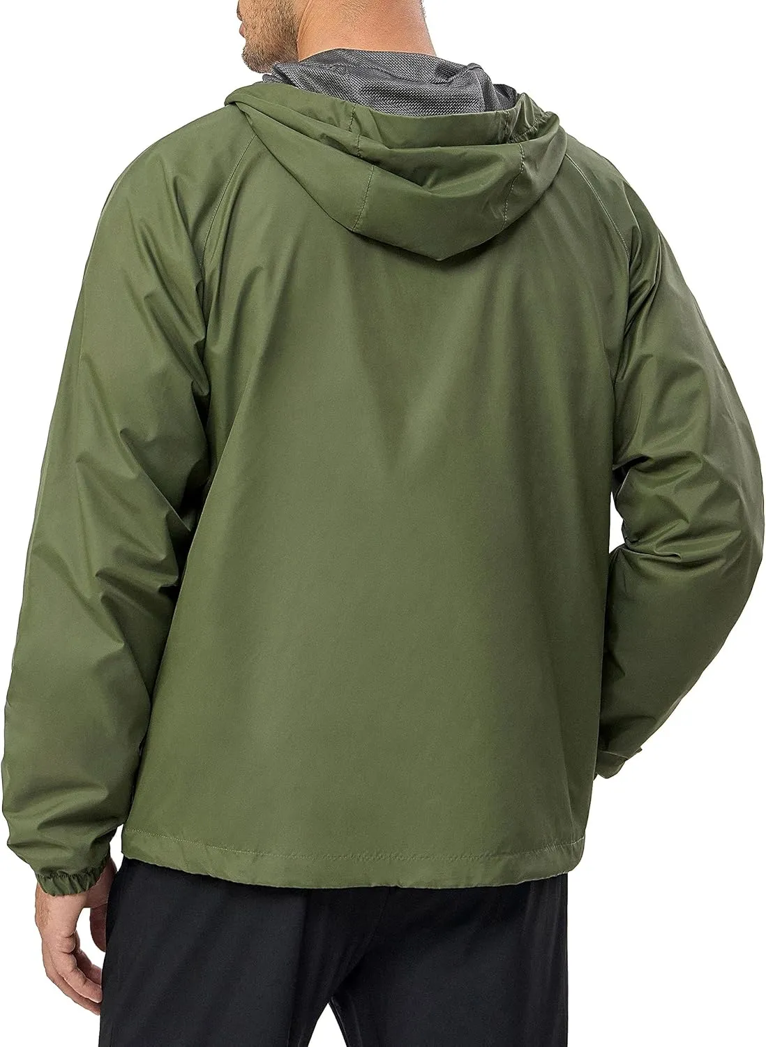Little Donkey Andy Mens Lightweight Windbreaker Jacket Breathable Windproof Hooded Wind Coat Hiking Running Golf Travel