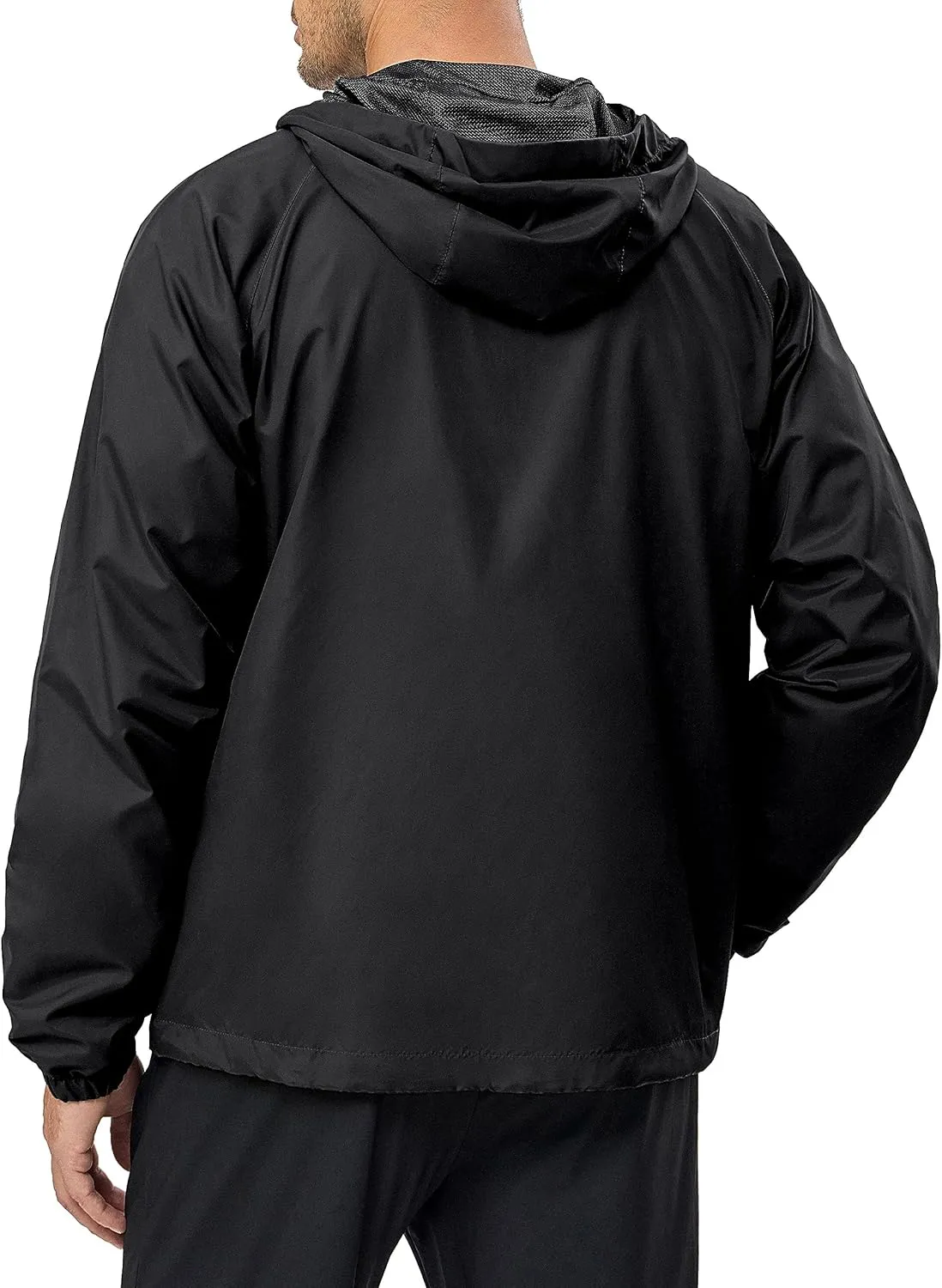 Little Donkey Andy Mens Lightweight Windbreaker Jacket Breathable Windproof Hooded Wind Coat Hiking Running Golf Travel