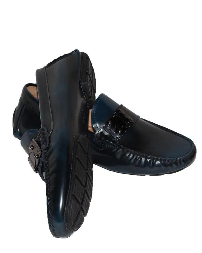 Louis Vuitton Racetrack Patent Moccasin - Navyblue