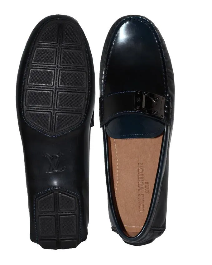 Louis Vuitton Racetrack Patent Moccasin - Navyblue