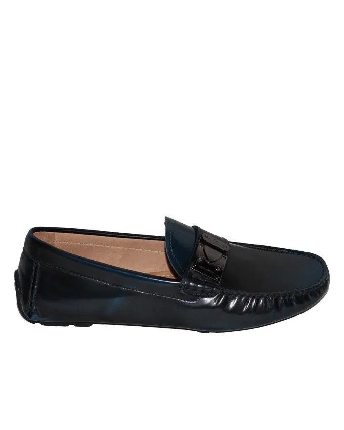Louis Vuitton Racetrack Patent Moccasin - Navyblue