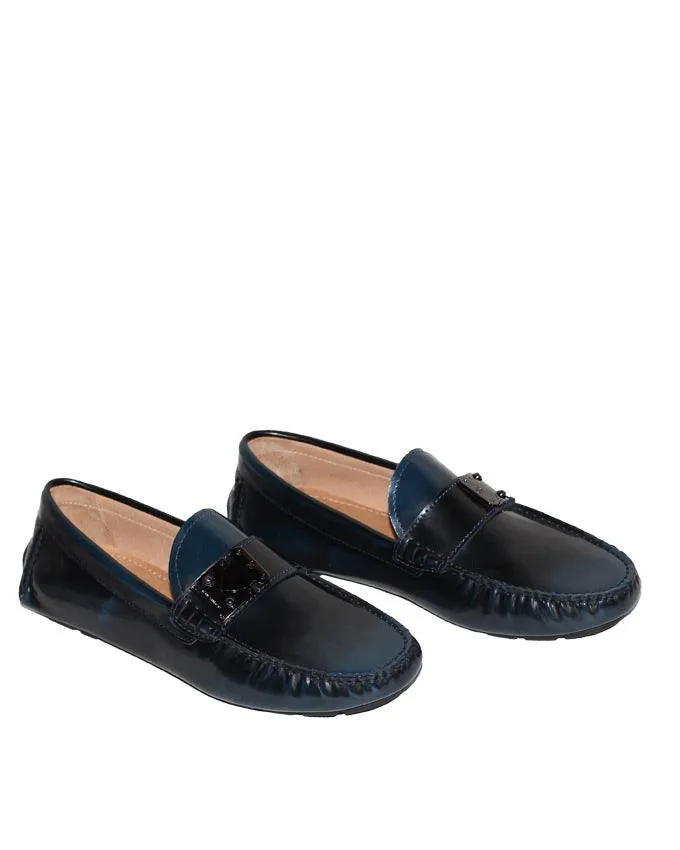 Louis Vuitton Racetrack Patent Moccasin - Navyblue