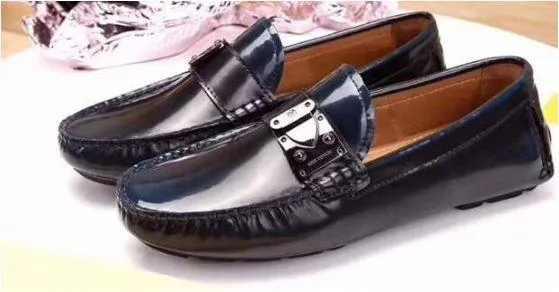 Louis Vuitton Racetrack Patent Moccasin - Navyblue