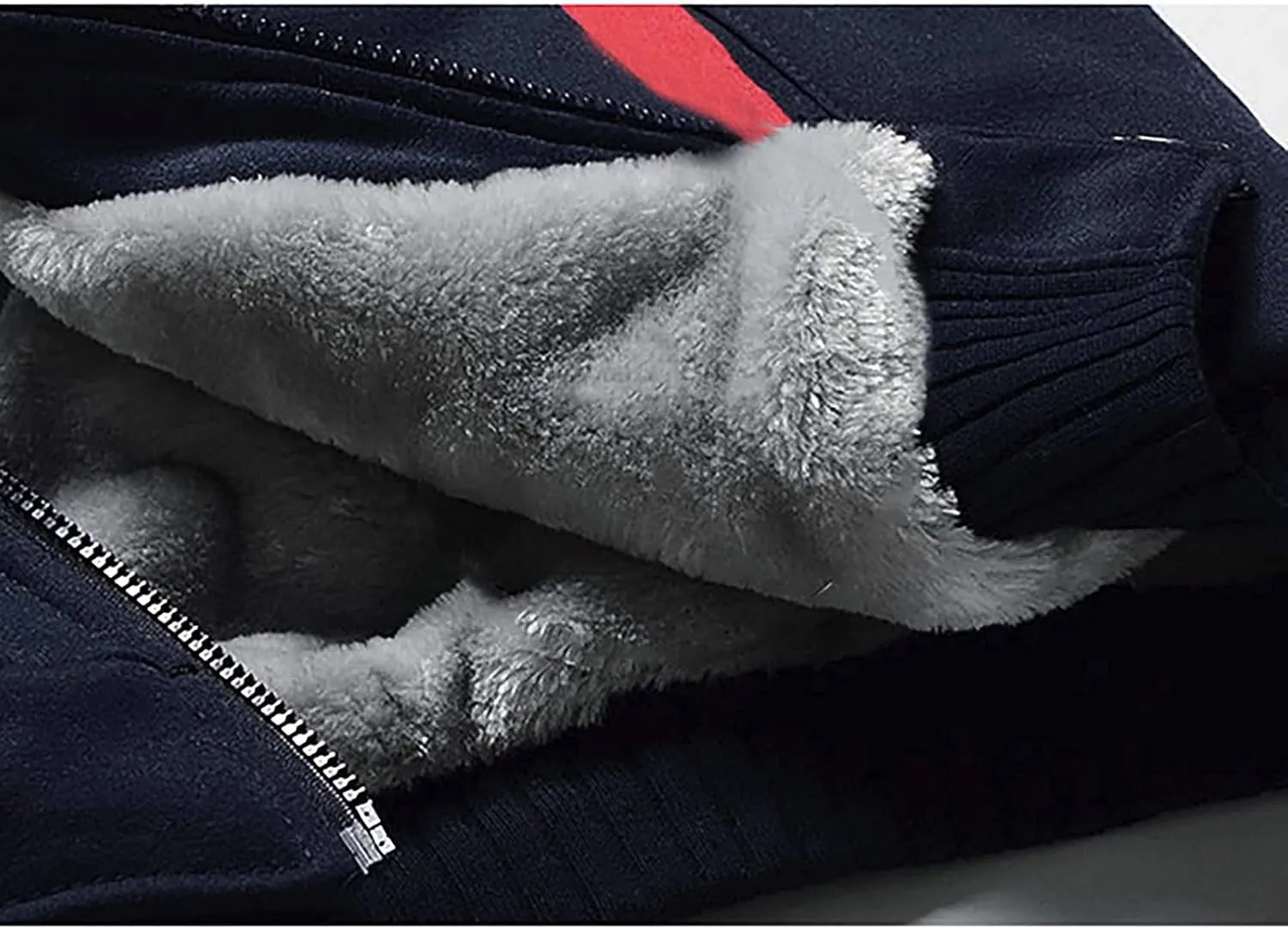 Men's Bomber Jackets Winter Workout Fleece Hoodie Jackets Full Zip Warm Thick Coats Waterproof Jacket, S-5XL