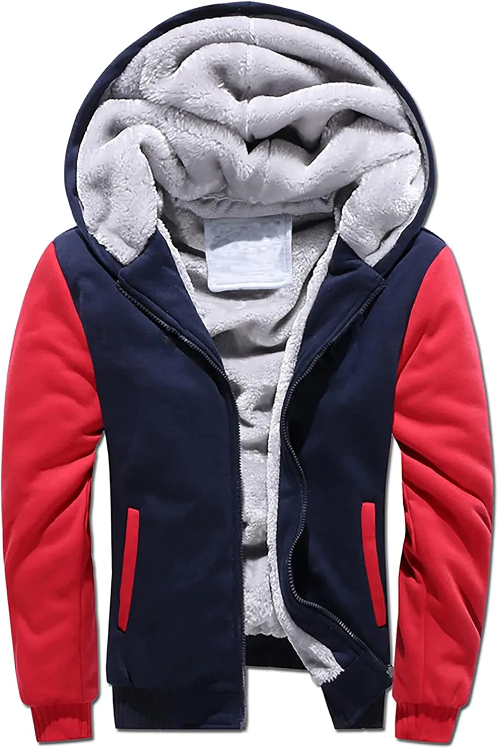 Men's Bomber Jackets Winter Workout Fleece Hoodie Jackets Full Zip Warm Thick Coats Waterproof Jacket, S-5XL