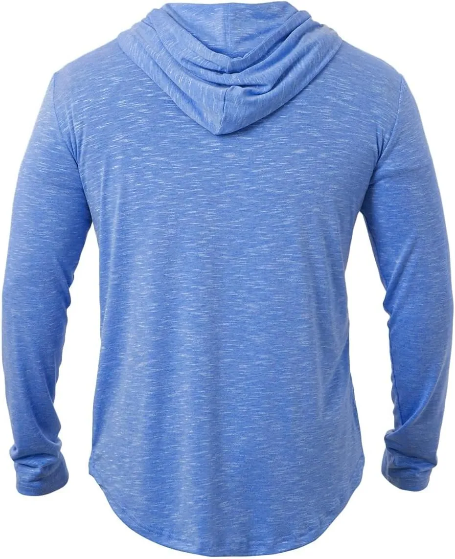 Men's Hooded Shirts Long Sleeve Athletic Workout Sport Hoodie Casual Lightweight Sweatshirt Quick Dry Pullover Tops
