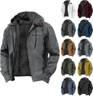 Men's Jackets Casual Cargo Winter Warm Fleece Sherpa Heavyweight Trucker Big And Tall Tactical Hoodies Coat