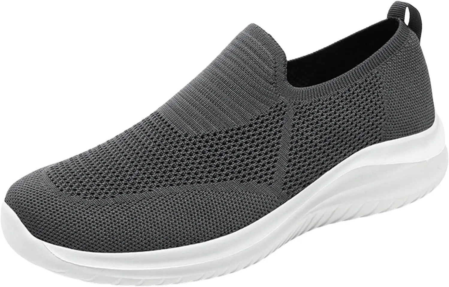 Men's Low Top Sock Shoes Convenient Slip On Mesh Sneakers Versatile Elastic Knit Walking Shoes Elderly Shoe
