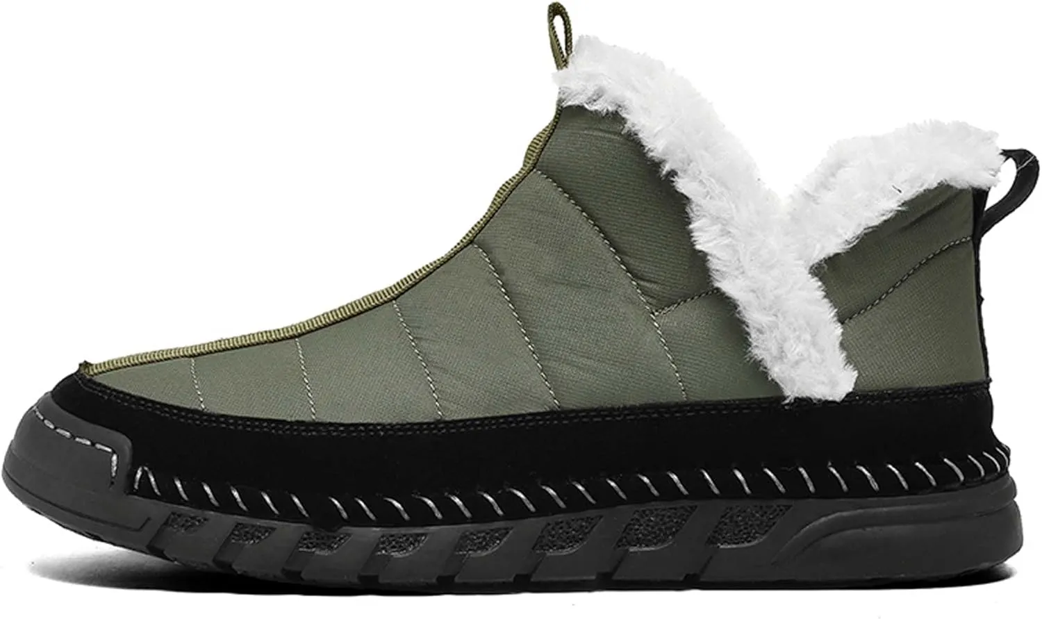 Men's Snow Boots Waterproof Mens Warm Winter Boots Fur Lined Plush Walking Boots Cozy Slip Casual Outdoor Boots