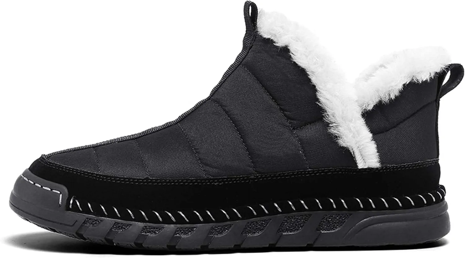 Men's Snow Boots Waterproof Mens Warm Winter Boots Fur Lined Plush Walking Boots Cozy Slip Casual Outdoor Boots