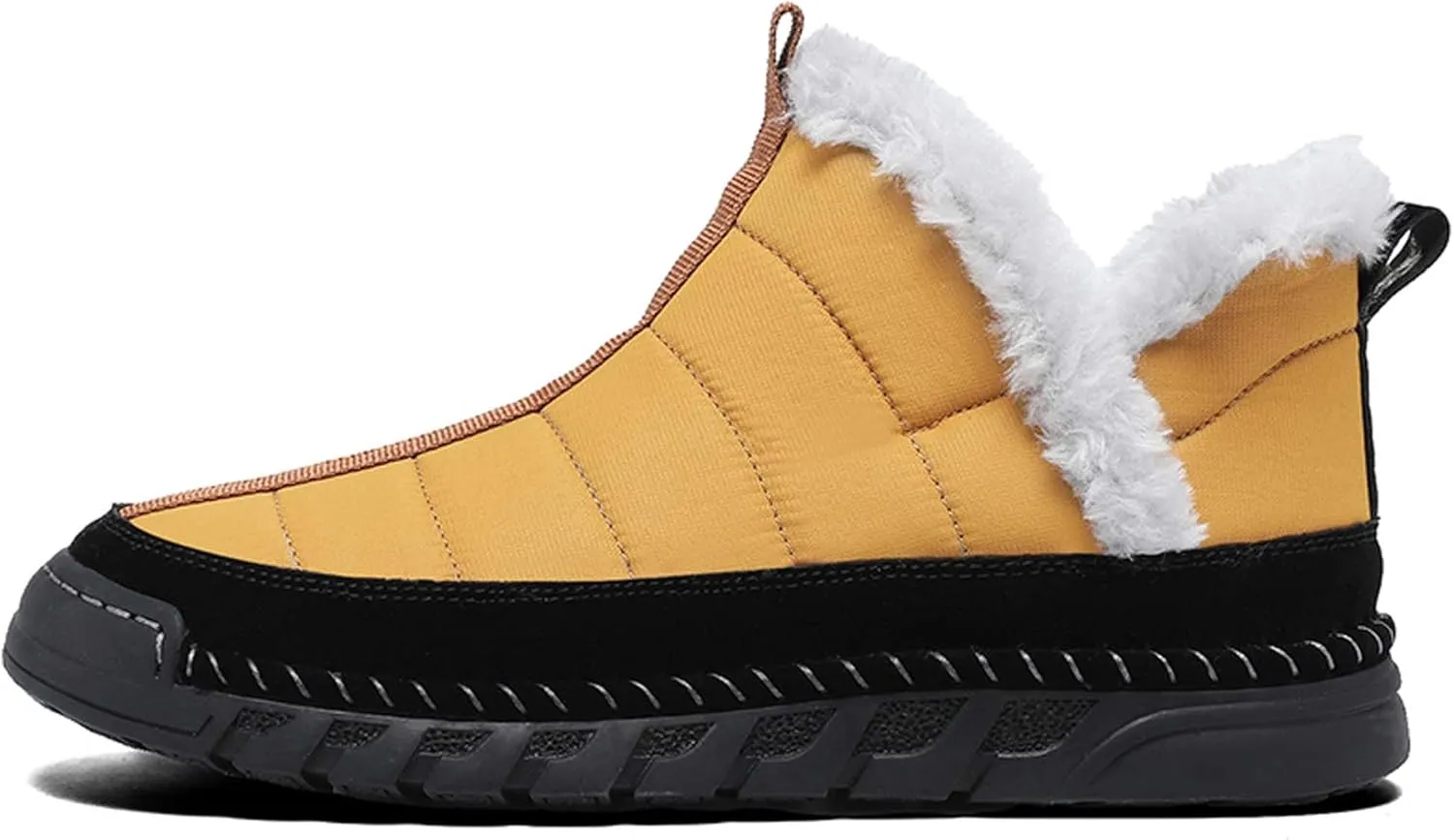 Men's Snow Boots Waterproof Mens Warm Winter Boots Fur Lined Plush Walking Boots Cozy Slip Casual Outdoor Boots