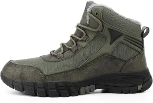 Men's Snow Boots Waterproof Warm Fur Lined Hiking Boots,Anti-Slip Lightweight Outdoor for Men Breathable Hiker Trekking Trails Shoes.