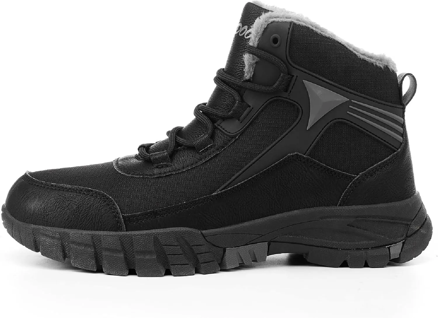 Men's Snow Boots Waterproof Warm Fur Lined Hiking Boots,Anti-Slip Lightweight Outdoor for Men Breathable Hiker Trekking Trails Shoes.