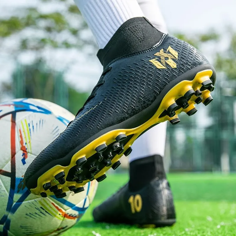 Men's Soccer Cleats Football Cleats for Mens Big Boys High-Top Spikes Shoes for Youth Professional Training Turf Indoor Outdoor Sneaker