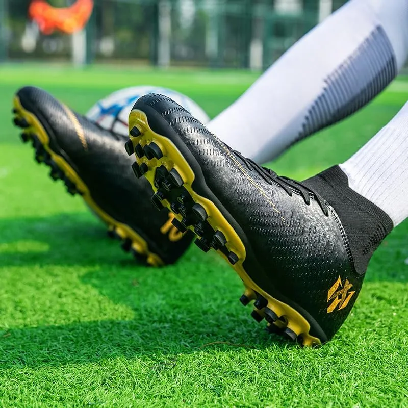 Men's Soccer Cleats Football Cleats for Mens Big Boys High-Top Spikes Shoes for Youth Professional Training Turf Indoor Outdoor Sneaker