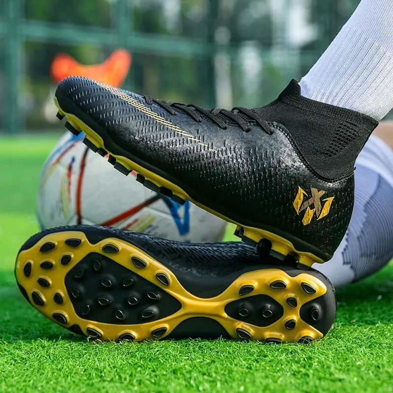 Men's Soccer Cleats Football Cleats for Mens Big Boys High-Top Spikes Shoes for Youth Professional Training Turf Indoor Outdoor Sneaker