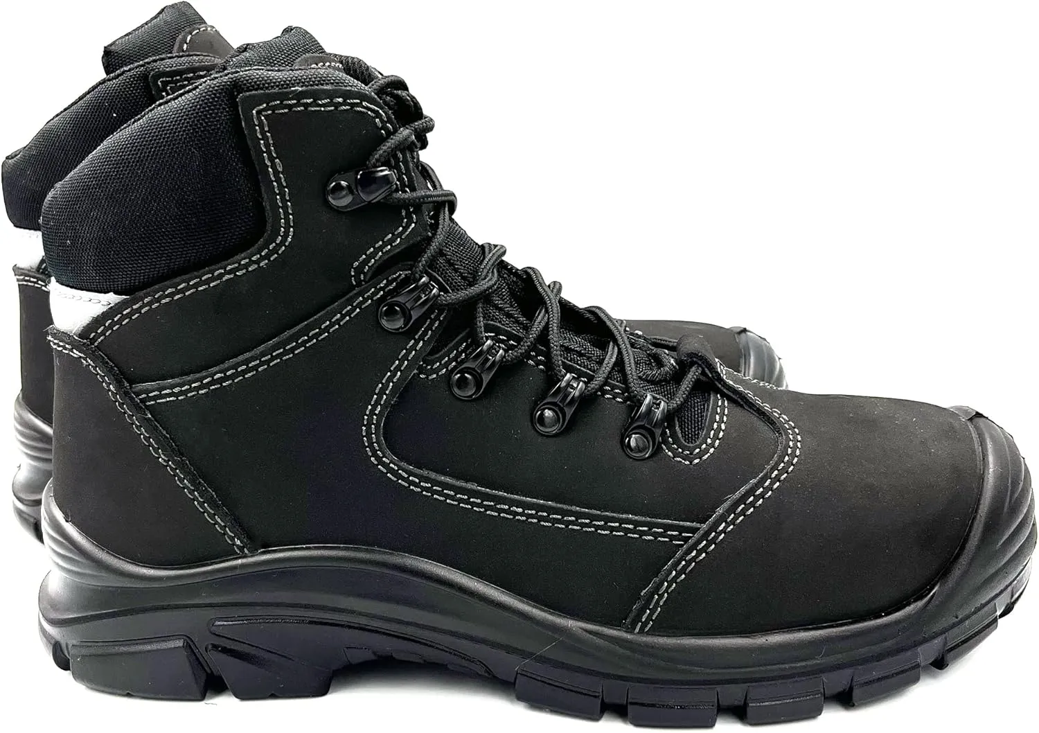 Men's Steel Toe Boots Safety Boots for Construction Punch Proof Oil Resistance Static Dissipative Leather Steel Toe Shoes