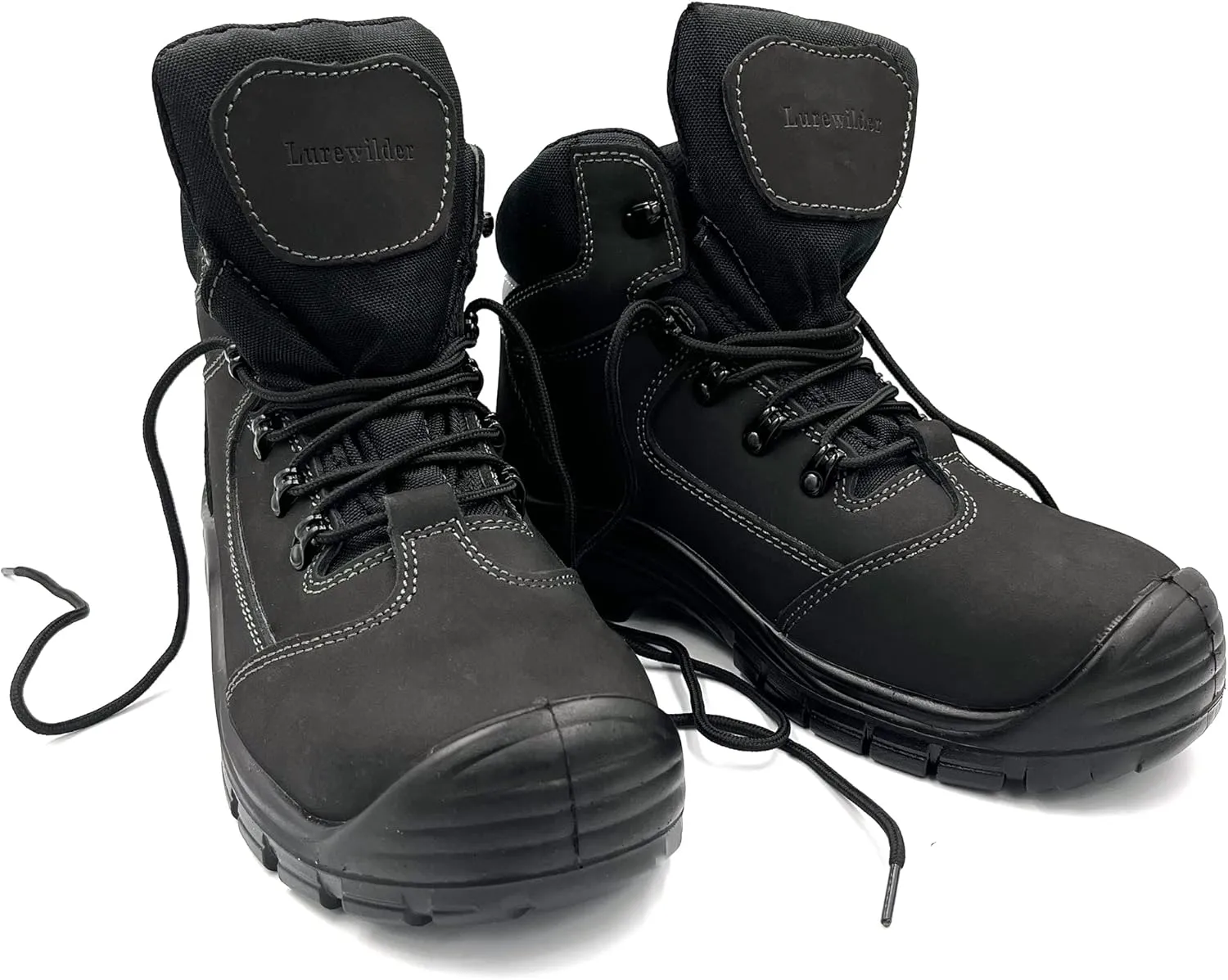 Men's Steel Toe Boots Safety Boots for Construction Punch Proof Oil Resistance Static Dissipative Leather Steel Toe Shoes