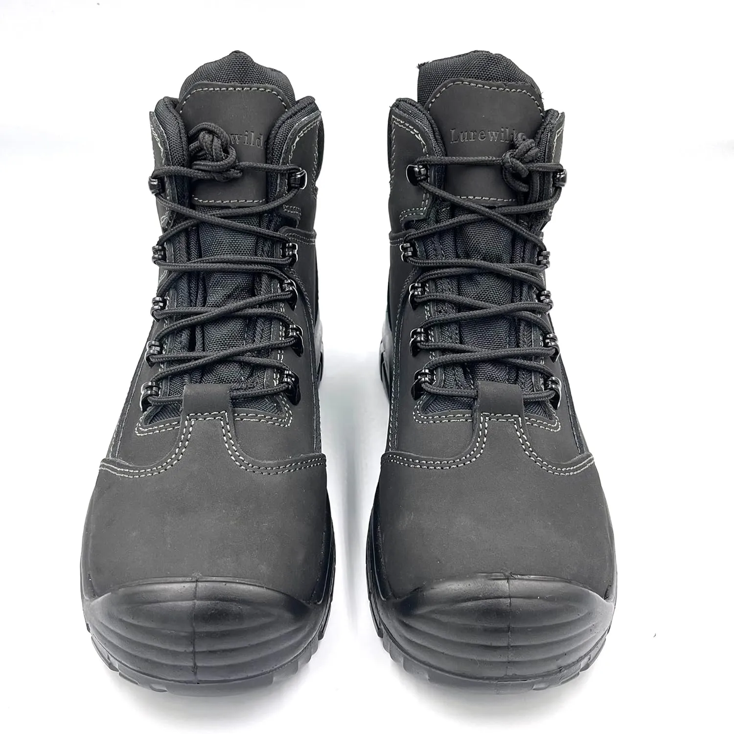 Men's Steel Toe Boots Safety Boots for Construction Punch Proof Oil Resistance Static Dissipative Leather Steel Toe Shoes