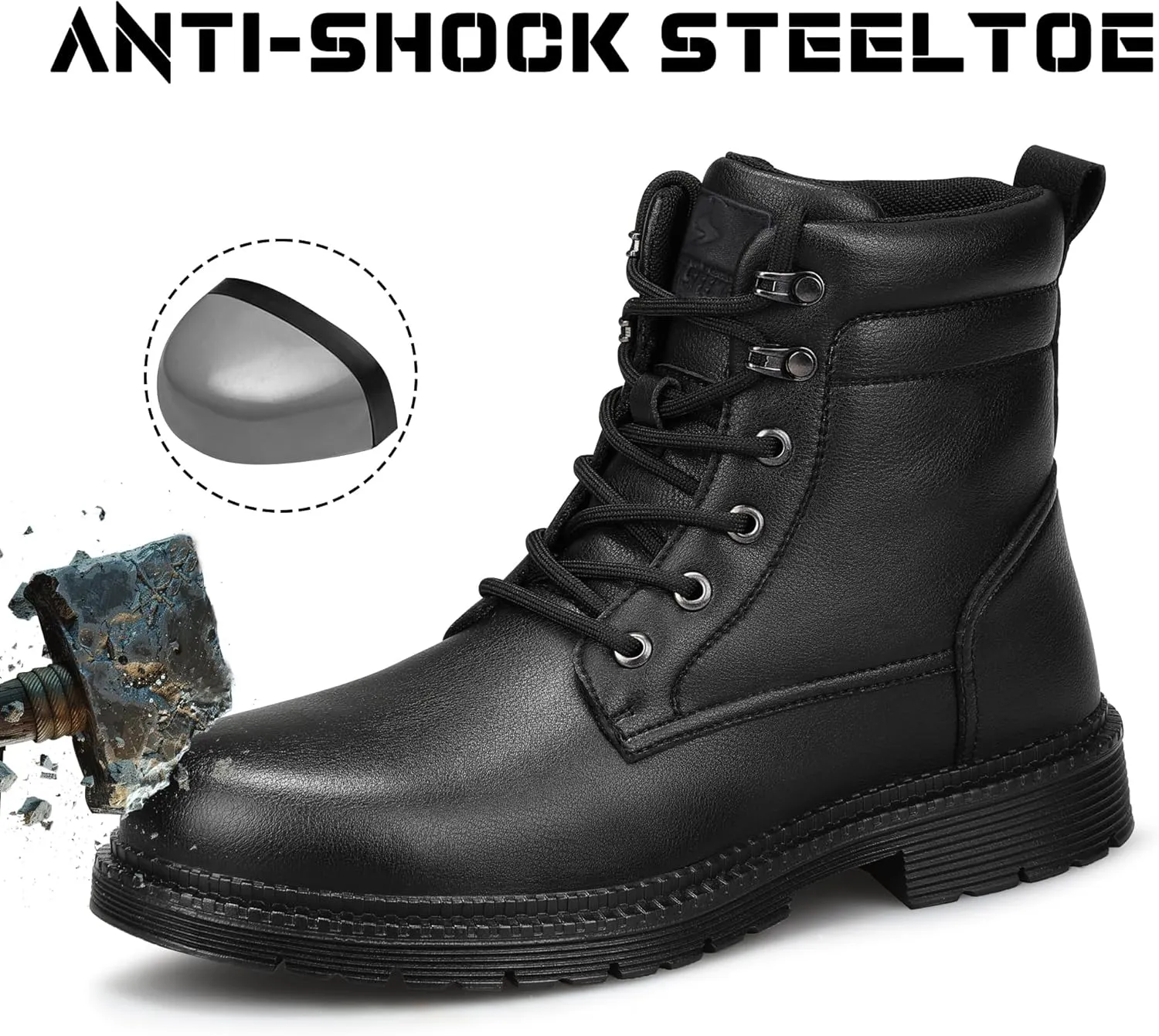 Mens Steel Toe Boots Womens Safety Waterproof Work Boots