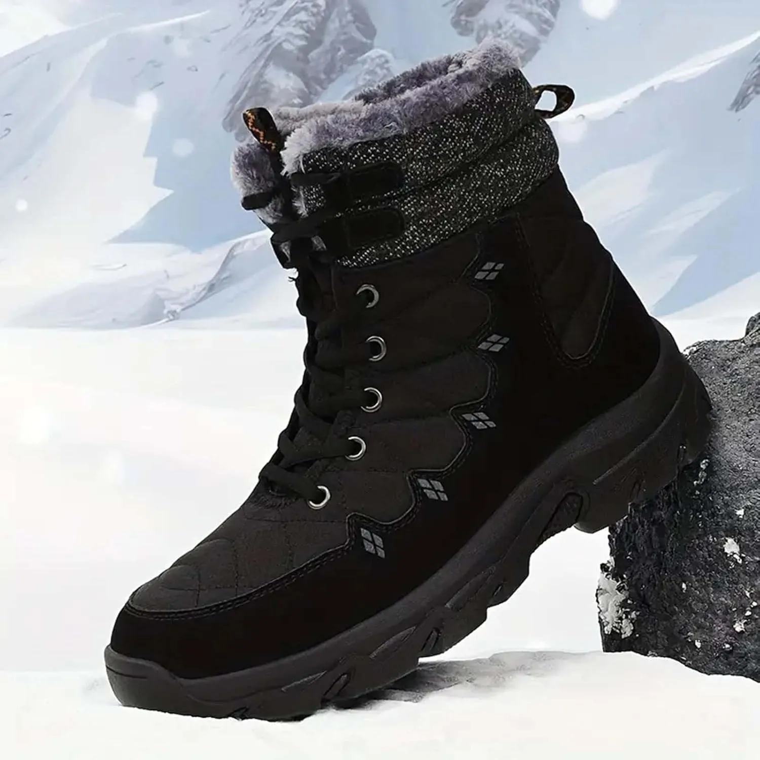 Mens Work Boots Waterproof Hiking Sneakers Ankle Ladies Womens Safety Shoes Business Casual Waterproof Outdoor Shoes Lightweight Hike Grounded Footwear
