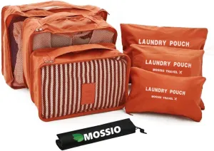 Mossio 7 Set Packing Cubes with Shoe Bag - Compression Travel Luggage Organizer