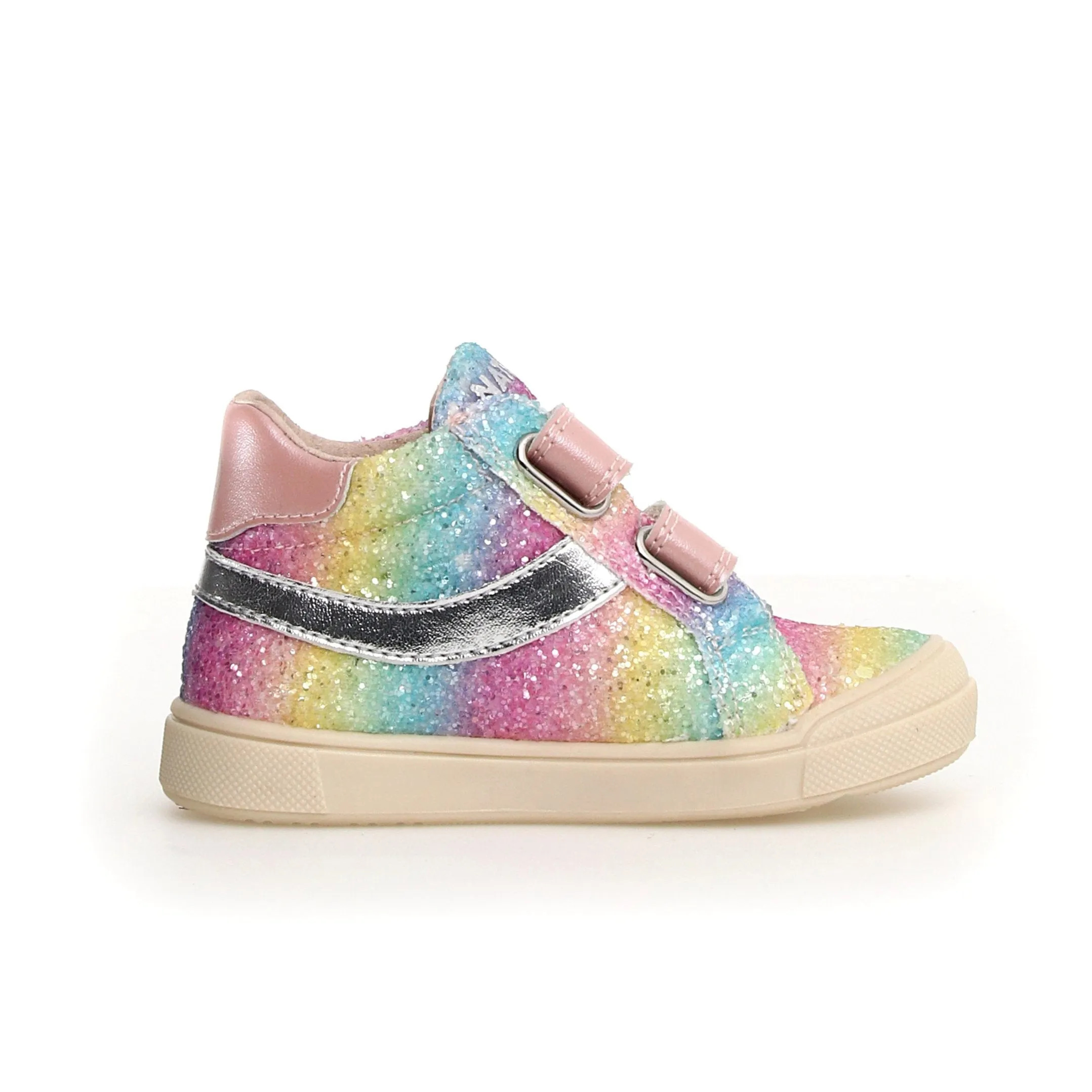 Naturino Singery | Glitter Metallic/Pink Kids Sneakers