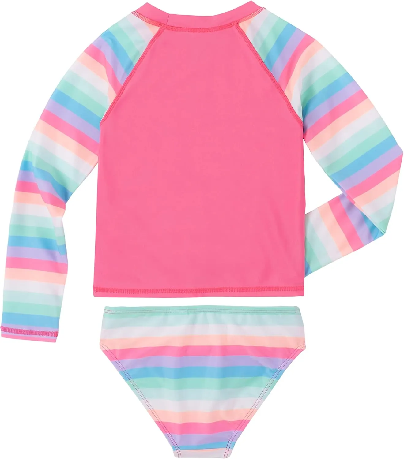 Nautica Girls' Two-Piece Rashguard Swimsuit Set, UPF 50  Sun Protection, Quick-Dry Bathing Suit