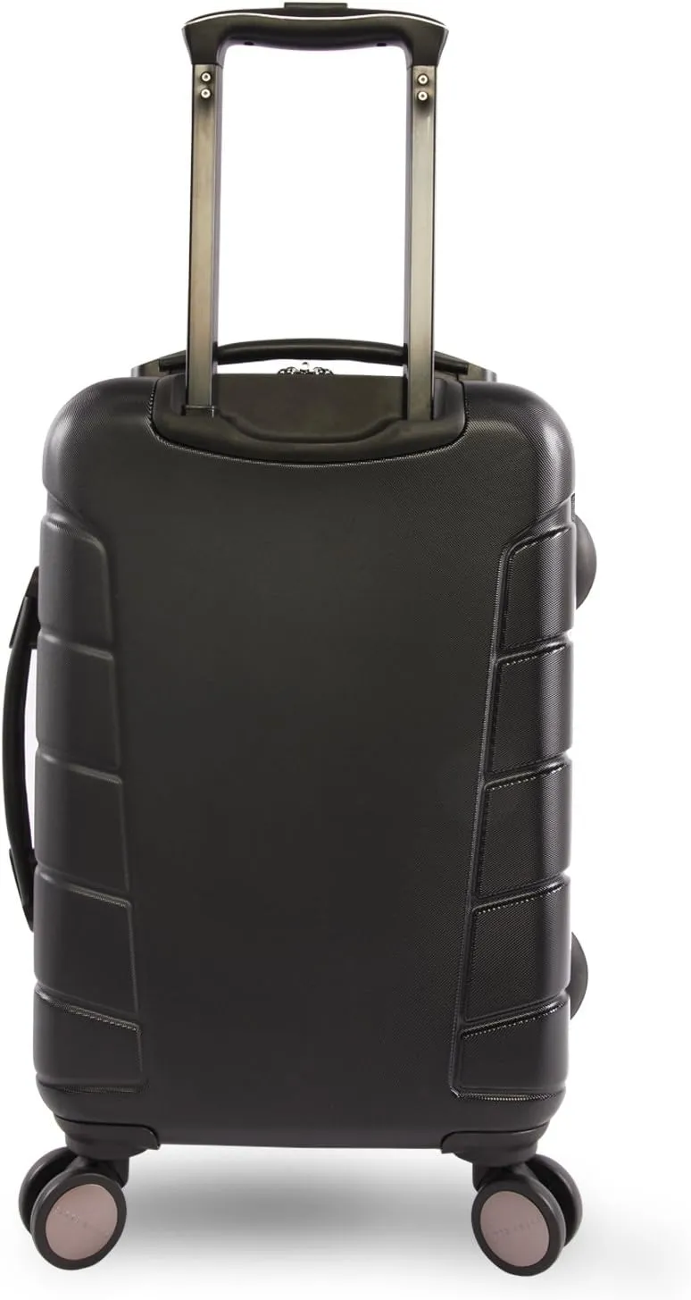 Perry Ellis Tanner 21" Hardside Carry-on Spinner Luggage, Black, One Size