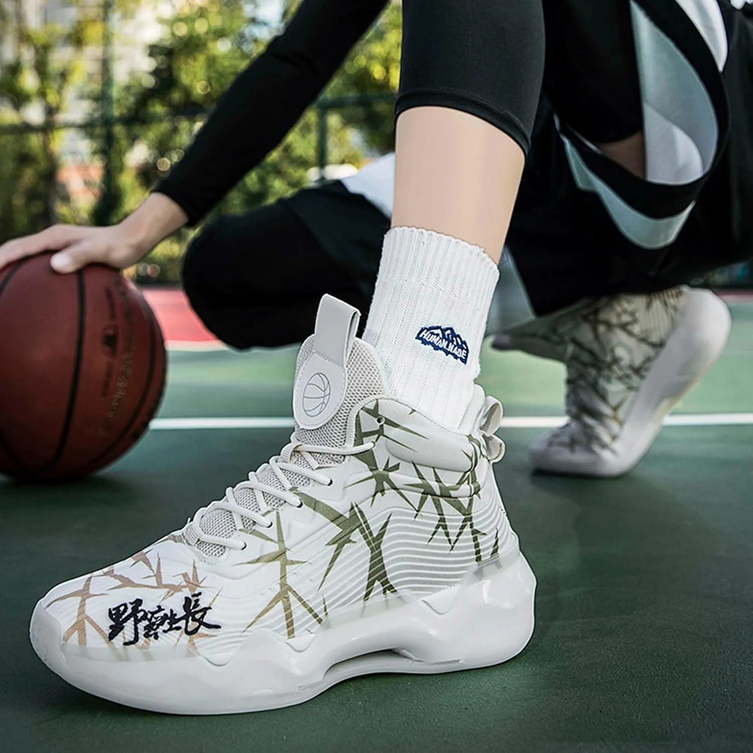 Practical Hiking Leisure Travel Basketball Shoes, Durable Sports Shoes for Competitive Training, Fashionable Breathable Mesh Basketball Shoes
