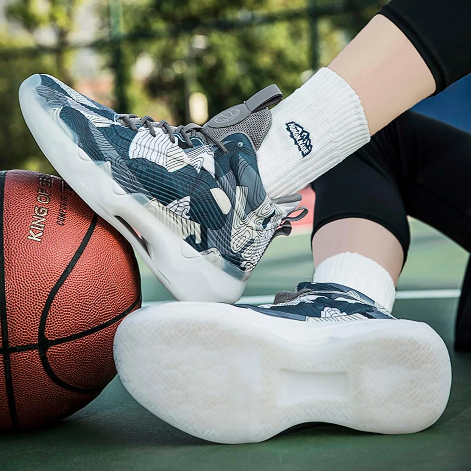 Practical Hiking Leisure Travel Basketball Shoes, Durable Sports Shoes for Competitive Training, Fashionable Breathable Mesh Basketball Shoes