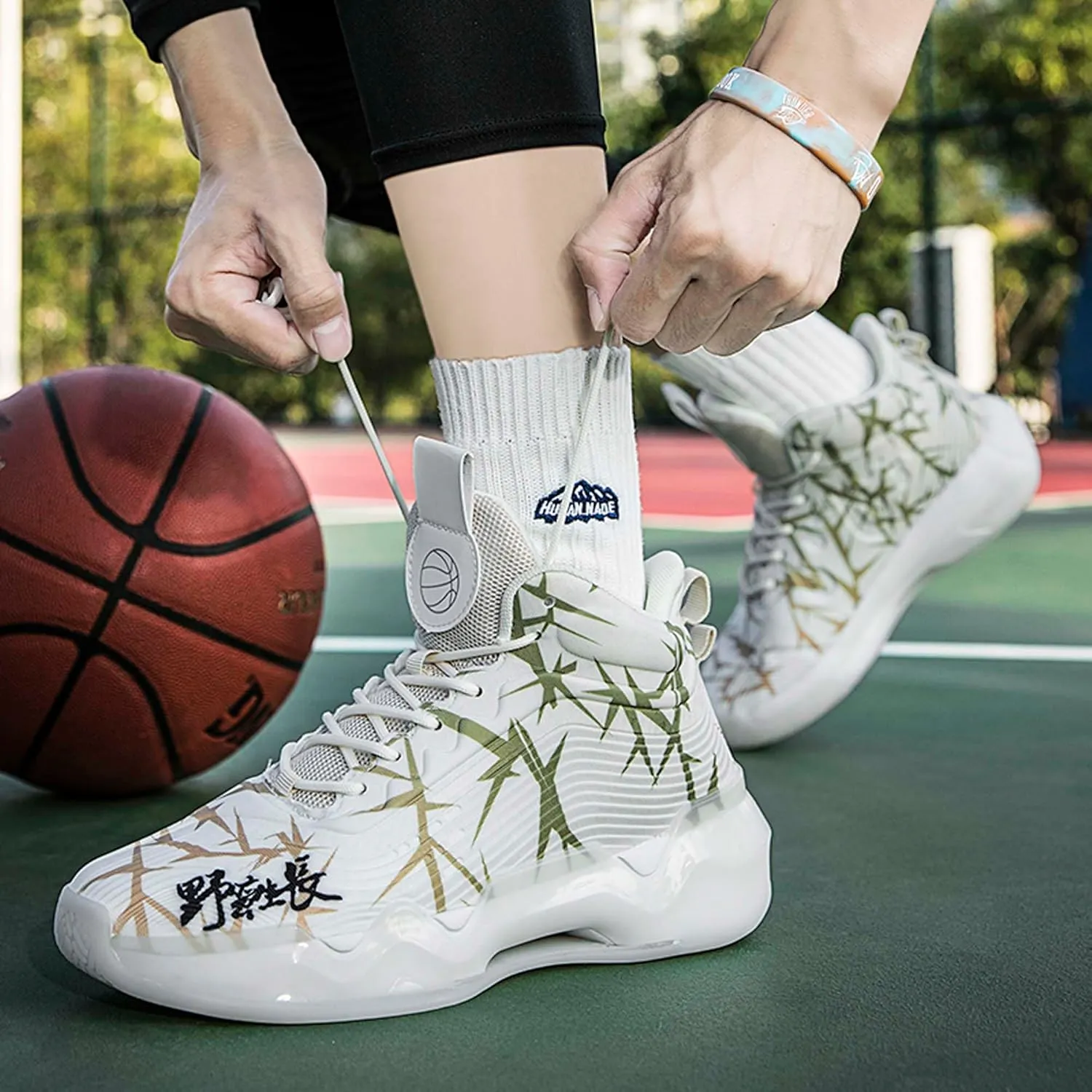 Practical Hiking Leisure Travel Basketball Shoes, Durable Sports Shoes for Competitive Training, Fashionable Breathable Mesh Basketball Shoes
